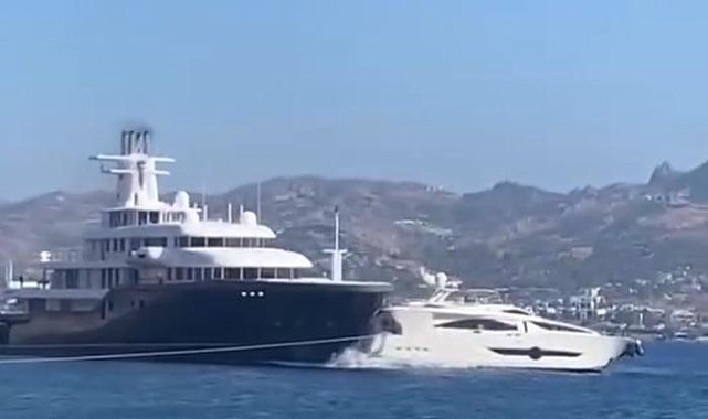 Bodrum'da milyon dolarlık mega yat, motoryatı ezip geçti